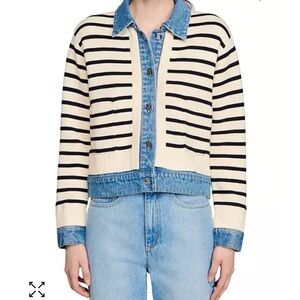 Sandro layered look cardigan